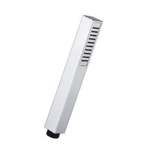 Pommeau de douche carré anti-calcaire 1 jet chromé longueur 18,5 cm - Product Image 1