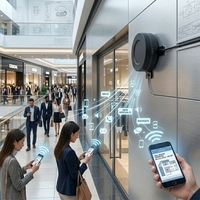 Balise STiE5 de type plafond, 2 piles AAA, étanche IP67, BLE5.0, iBeacon, Eddystone, capteur d'accélération 3 axes