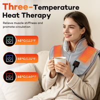 Almohadilla Térmica Eléctrica USB para Cuello y Hombros, Calentador de Espalda y Hombros, Envoltura Cervical con Compresión Caliente, Venta al por Mayor, Barata