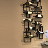 Étagère murale en métal pour la présentation de vin, présentoir de vente au détail pour les magasins de spiritueux, pour bar