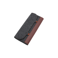 Étui de voyage pour clavier en feutre vente en gros Sacs pour clavier sans fil simples Étui de transport gris foncé anti-rayures doux