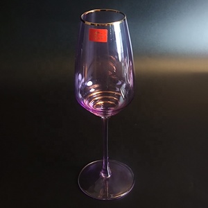 Modern Luxury Gold Rimmed <b>Wine</b> <b>Goblets</b> Hand Blown <b>Wine</b> Glasses Stemless Drinking Glasses for Party Table Use - Product Image 3