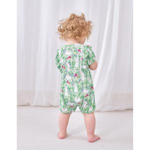 Romper de Bambú para Bebés Niñas, Manga Corta, Viscosa de Bambú, Transpirable, Lindo, para Uso Diario, Cintura Media - Product Image 5