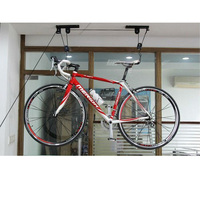 Support à poulie monté au plafond pour vélo de garage, élévateur gain de place compatible avec vélos de route, VTT et pliants de