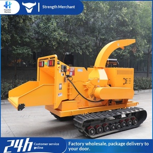 Broyeur de Jardin Automoteur sur Chenilles pour Pommes de Bois, Broyeur de Branches et de Pailles, Grande Capacité - Product Image 1