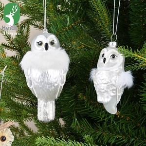 クリエイティブガラス鳥ペンダントホリデー動物をテーマにしたクリスマスツリー飾り家庭用強化ツリーシーン - Product Image 3