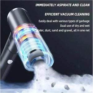 Aspirateur portable sans fil rechargeable pour voiture, aspirateur à main humide et sec, design type pistolet, électrique, alimenté par batterie, pour la maison - Product Image 3
