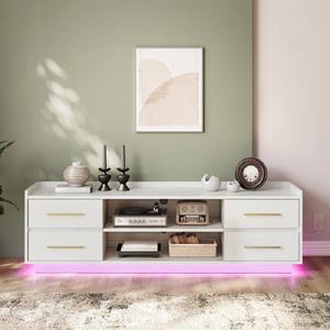 Soporte de TV LED de lujo moderno para sala de estar, mesa de consola multimedia con almacenamiento para muebles para el hogar - Product Image 2