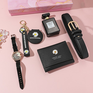 Phụ Nữ S Bộ Quà Tặng Quà Tặng Sang Trọng Nhỏ Daisy Phụ Nữ Thạch Anh Đồng Hồ Vành Đai Ví Và Khác Kết Hợp Bộ Cô Gái Quà Tặng Thiết Lập Với Hộp - Product Image 5