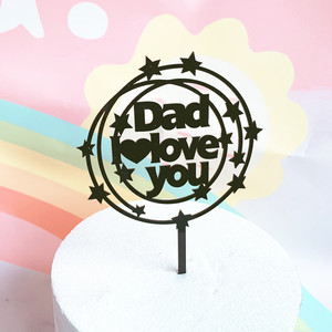 <span class=keywords><strong>Feliz</strong></span> cumpleaños MEJOR PAPÁ <span class=keywords><strong>feliz</strong></span> cumpleanos Super papá <span class=keywords><strong>FELIZ</strong></span> DÍA DEL PADRE vertical Oro Negro acrílico pastel Topper - Product Image 4