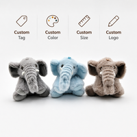 Vente en gros d'ornements suspendus pour voiture, porte-clés et pendentifs de sac en peluche douce personnalisée, en forme d'éléphant, d'animaux en peluche mignons et de dessins animés
