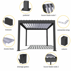 <span class=keywords><strong>Toldo</strong></span> Bioclimático Motorizado <span class=keywords><strong>de</strong></span> Aluminio <span class=keywords><strong>con</strong></span> Puertas Corredizas <span class=keywords><strong>de</strong></span> Vidrio, Luces <span class=keywords><strong>de</strong></span> Cultivo y Control Climático - Product Image 5