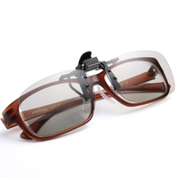 电影院真正的D 3D眼镜夹在Gafas 3D上