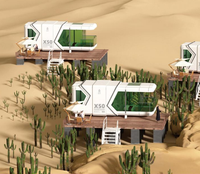 Maison-capsule d'hôtel, capsule spatiale, maison mobile, maisons préfabriquées