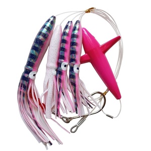 OEM Squids Sea Bird Teaser Sets, leurres <span class=keywords><strong>de</strong></span> pêche à la traîne, matériel <span class=keywords><strong>de</strong></span> pêche, pour thon et marlin, avec montage en chaîne Daisy, hameçon, jupe <span class=keywords><strong>de</strong></span> calmar et bulbe, fabrication - Product Image 5