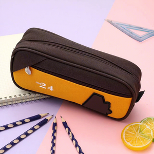 Nouveaux trousses à crayons en tissu motif ours pour les élèves du primaire/du collège, fermeture éclair multifonctionnelle, grande capacité - Product Image 2