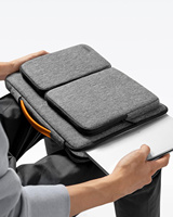 Sac pour ordinateur portable en polyester léger classique avec logo personnalisé, mallette de transport pour ordinateur, poche organisatrice pour les voyages d'affaires
