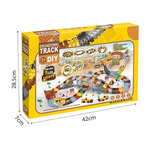 201PCS costruzione pista da corsa giocattoli auto Set veicolo da corsa elettrico flessibile rotazione <span class=keywords><strong>di</strong></span> 360 gradi treno pista costruzione corsa su strada - Product Image 6