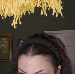 Bandeau tressé à la main en lin orange brûlé bandeau <span class=keywords><strong>cheveux</strong></span> cerceau diadème - Product Image 3