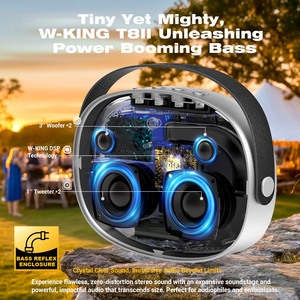 T8ii xử lý xách tay loa không dây W-King 40W ngoài trời Máy nghe nhạc Quà Tặng Boombox với RGB vải độc quyền - Product Image 5