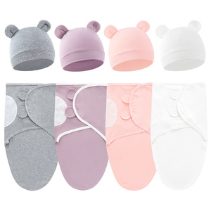 Manta Envolvente para Bebé, Saco <span class=keywords><strong>de</strong></span> Dormir <span class=keywords><strong>de</strong></span> Algodón Puro para Recién Nacidos, Absorbente <span class=keywords><strong>de</strong></span> Humedad, Anti-Sobresalto, Anti-Patadas, para Todas las Estaciones - Product Image 4