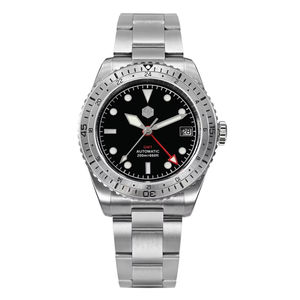 San Martin นาฬิกาข้อมือผู้ชาย, นาฬิกาข้อมือกลไกอัตโนมัติหรูหรา38มม. กันน้ำได้ยาว200เมตร NH34ไพลิน BGW-9เรืองแสง - Product Image 1