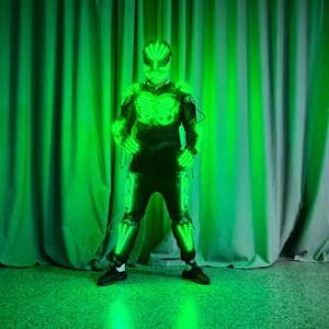 Dẫn quần áo dạ quang; Bộ Áo Giáp Chiến Binh mặt nạ sắt bảy màu; bộ áo giáp Robot Halloween. - Product Image 2