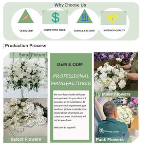 Boule de fleurs artificielles en <span class=keywords><strong>gypsophile</strong></span> blanche de 40/50/60 cm, décoration de centre de table de <span class=keywords><strong>mariage</strong></span>, événement floral, fête - Product Image 6