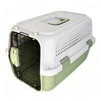 Caisse de transport légère et portable pour chat et chien, boîte de transport pour animaux de compagnie en plastique avec verrouillage sécurisé, idéale pour les voyages et l'aviation