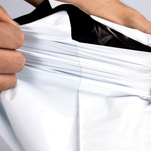 Bolsas de correo exprés para ropa, Color blanco liso, autosellado, envío rápido - Product Image 5