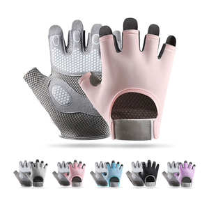 OHOCO Unisex Outdoor Cycling Sports Hand Grip Gloves Breathable Waterproof Non-<b>Slip</b> Padded <b>Half</b>-Finger Adjustable Wrist Strap - Product Image 1