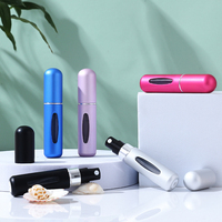 Mini atomiseur en aluminium de voyage de poche de 5ml rechargeable capacité de 5ml pompe de bouteille de parfum vide pulvérisateur huiles essentielles utilisation cosmétique