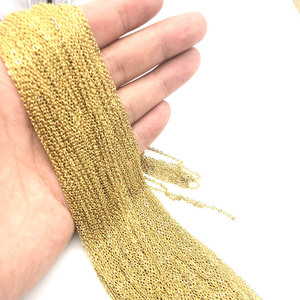 Collana a croce piatta in acciaio inossidabile all'ingrosso con diamante PVD placcatura in <span class=keywords><strong>oro</strong></span> sottovuoto grande catena a maglie di serie - Product Image 3