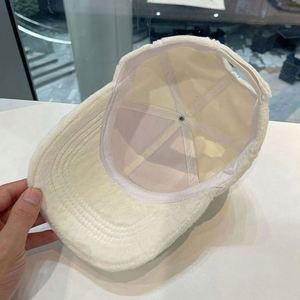 New M Letter 6-Panel Baseball Cap Warm <b>Rabbit</b> Fur Common Fabric Winter Hat with Silver Copper Buckle for Women - Product Image 6