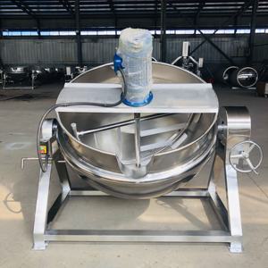 Machine de cuisson de sauce commerciale-Bouilloire à double paroi avec agitateur/mélangeur, marmite à <span class=keywords><strong>soupe</strong></span>, équipement de traitement industriel des aliments - Product Image 2