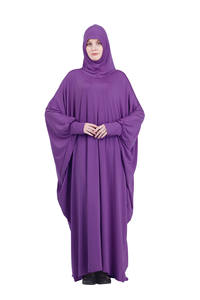 批发土耳其一体式高品质祈祷头巾头顶踝长穆斯林女装Khimar Jilbab Abaya - Product Image 6
