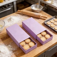 Boîte à biscuits de fête de luxe avec logo personnalisé, revêtement recyclable, qualité alimentaire, emballage cadeau avec tiroir