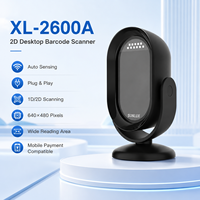 Escáner de Códigos de Barras de Escritorio Plug & Play con Detección Automática, Escáner de Códigos QR 2D para Minoristas y Almacenes