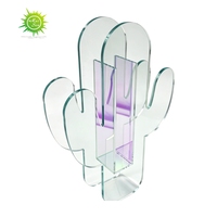 Porte-stylos transparent en acrylique, vase de table en acrylique, convient aux bureaux, aux tables de salon et aux tables à manger