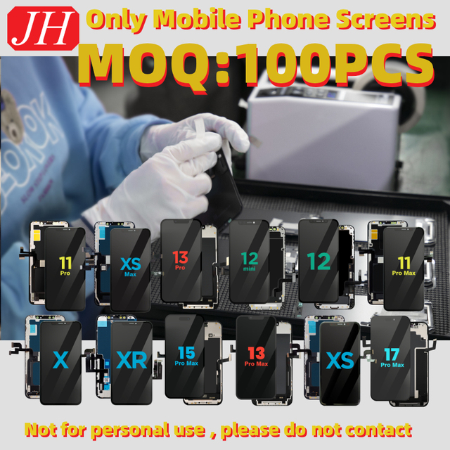 JH OEM ODM Bulk Mobile Cell Phone OLED LCD Touch Screen Replacement Display Assembly for iPhone Series Repair Parts Wholesale