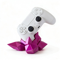 Support de manette de jeu en cristal, sculpture imprimée en 3D faite à la main, organisateur de bureau pour joueurs