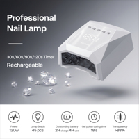 Penghisap Debu Kuku Elektrik Rechargeable yang Kuat dengan Lampu Kuku dan Set Bor