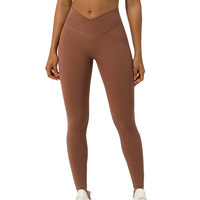 Sm2308-1 'S-Xxl Vrouwen Yoga Leggings Naakt Gevoel Strakke Sport Dragen Polyamide Hoge Taille Cross Taille Yoga Panty