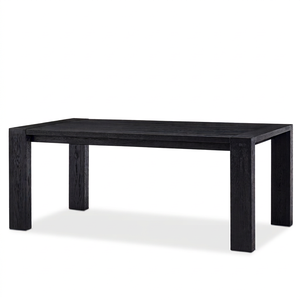 Durable Black Wooden Modern Rectangular Dining <b>Table</b> Set for Home Apartment Farmhouse Villa Hotel & Park Dining Rooms Furniture - Product Image 1