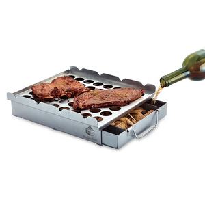 Stainless Steel Kitchen Accessories <strong>BBQ</strong> Grill Set Multi-Function Smoker Box Skewer Rack Pans for <strong>Weber</strong> Smoker - Product Image 4