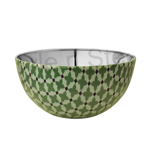 Mixing Salad <b>Bowl</b> Stainless Steel Metal with outside Designs - Product Image 1