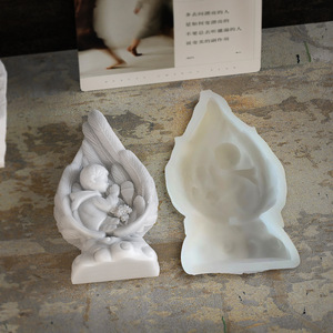 Moules en silicone 3D nordiques <span class=keywords><strong>pour</strong></span> bougies, <span class=keywords><strong>ange</strong></span> garçon fille, famille âgée, moules en silicone <span class=keywords><strong>pour</strong></span> plâtre de gypse, résine époxy - Product Image 5