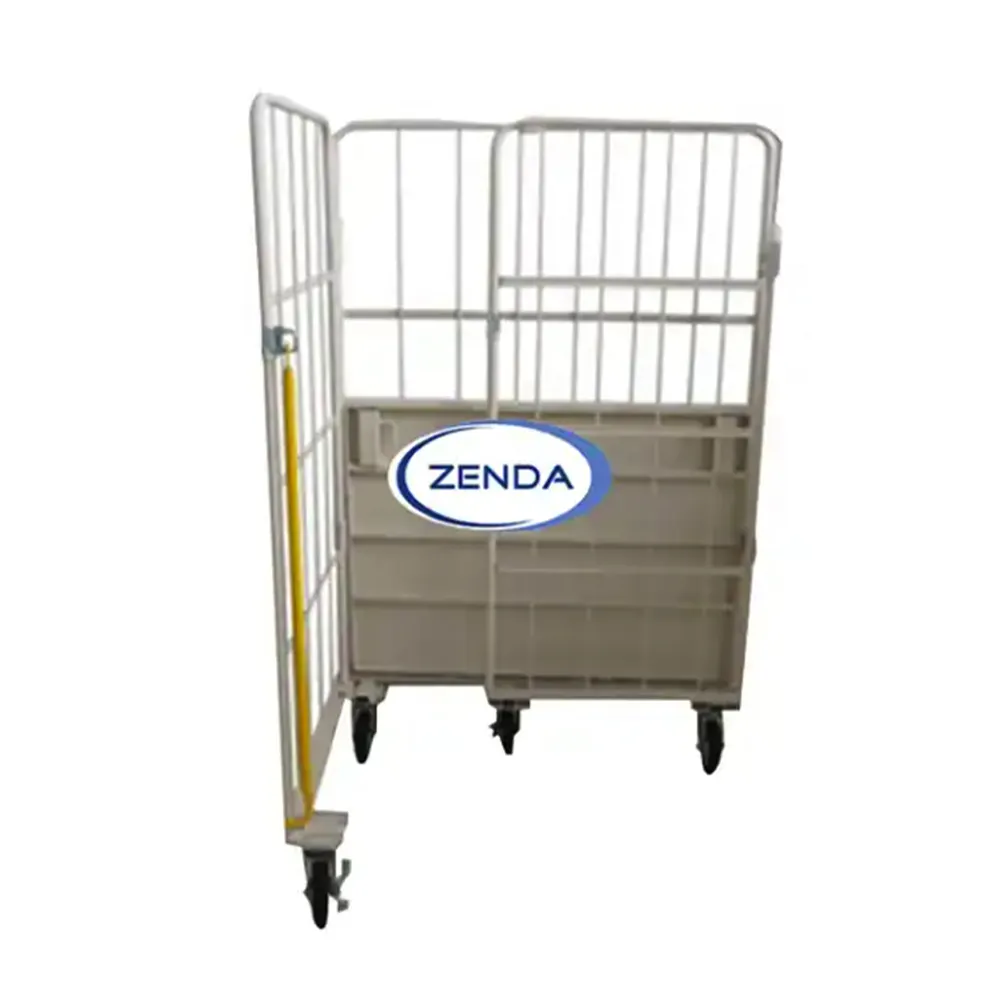 Hot Sale Easy Installatie Capaciteit 500Kg Metalen Opbergkooien Zware Metalen Opslag Trolley Met Wielen