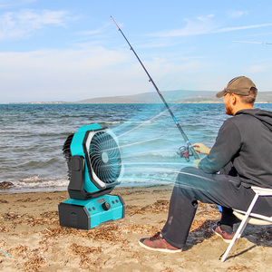 Ngoài trời cắm trại Fan 20000mAh pin lithium có thể sạc lại USB ngân hàng điện LED Đèn lồng động cơ không chổi than cho hộ gia đình khách sạn sử dụng hộp - Product Image 3