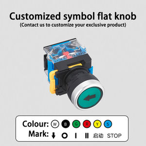 CNTD 10A600V ثلاثة موضع يسار إعادة ضبط ذاتي قفل يمين 22m زر ضغط مؤقت للطوارئ IP65 - Product Image 4